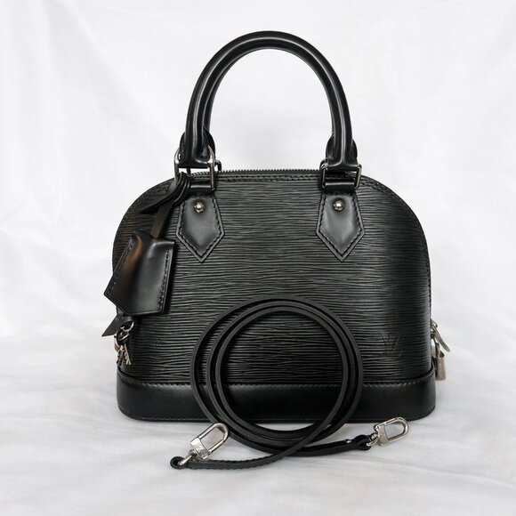 Authentic Louis Vuitton Alma BB Black Epi Leather Satchel Bag M40862 – Full Set - Picture 2 of 15